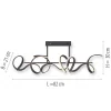 JUST LIGHT 19032-18 LED Deckenleuchte CURLS schwarz 3000K Simply Dim