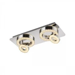 JUST LIGHT 14521-17 LED Deckenleuchte TIM 2-flammig 3000K chrom