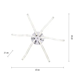 JUST LIGHT 15342-17 LED Deckenleuchte Valerie 6-flammig chrom 3000K
