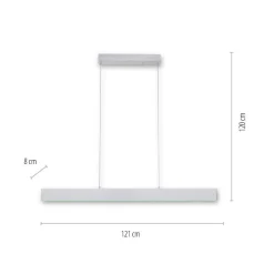 JUST LIGHT 11568-95 LED Pendelleuchte LOLAsmart-Nila Smart Home RGBW stahlfarben