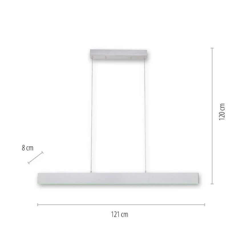 JUST LIGHT 11568-95 LED Pendelleuchte LOLAsmart-Nila Smart Home RGBW stahlfarben