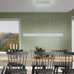 JUST LIGHT 11568-95 LED Pendelleuchte LOLAsmart-Nila Smart Home RGBW stahlfarben