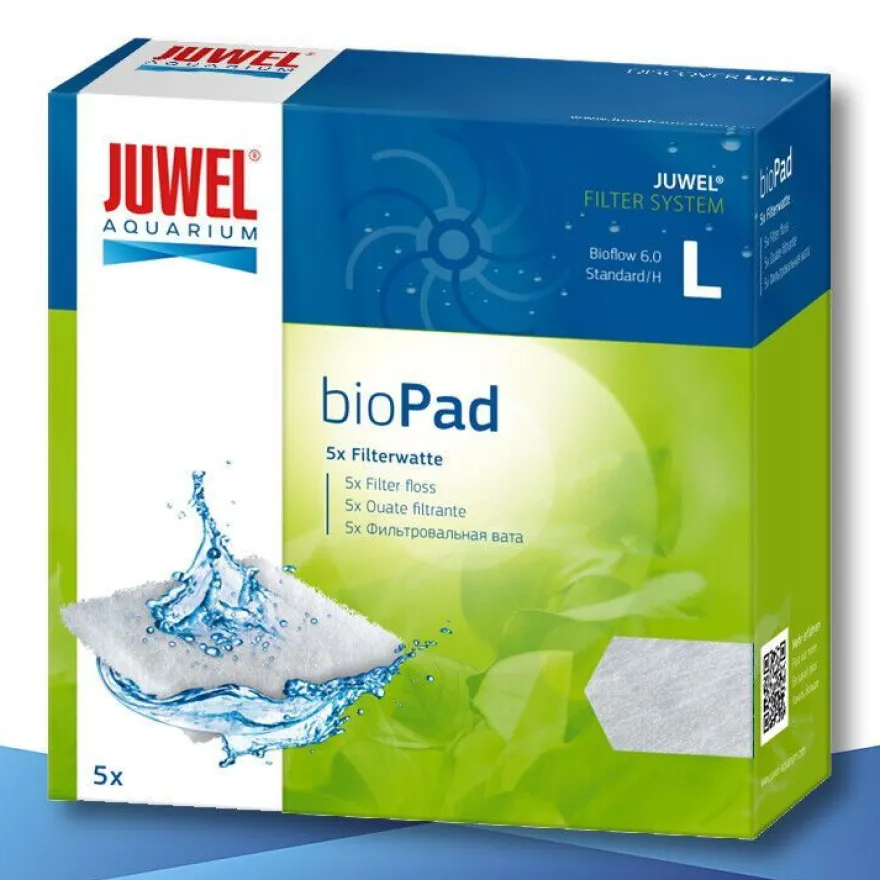Juwel 2 x 5 Stück bioPad Filterwatte L Aquarium Filtermedien Schwamm Flies Watte