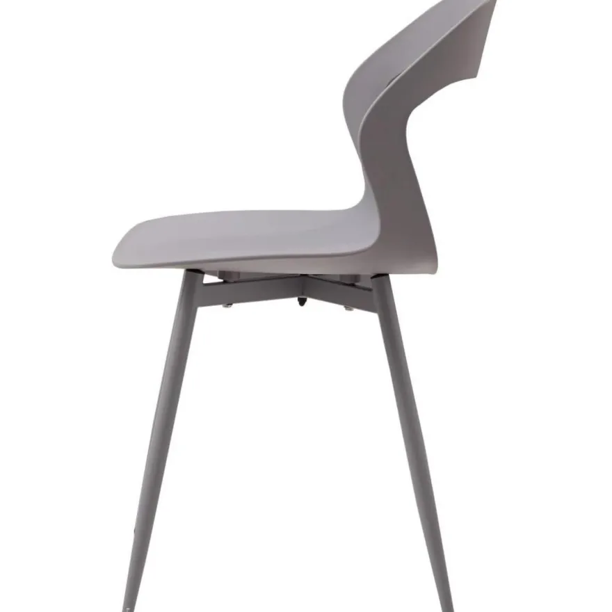 JZGORC 6er Set Esszimmerstühle Grau, skandinavisches Design mit Metallbeinen