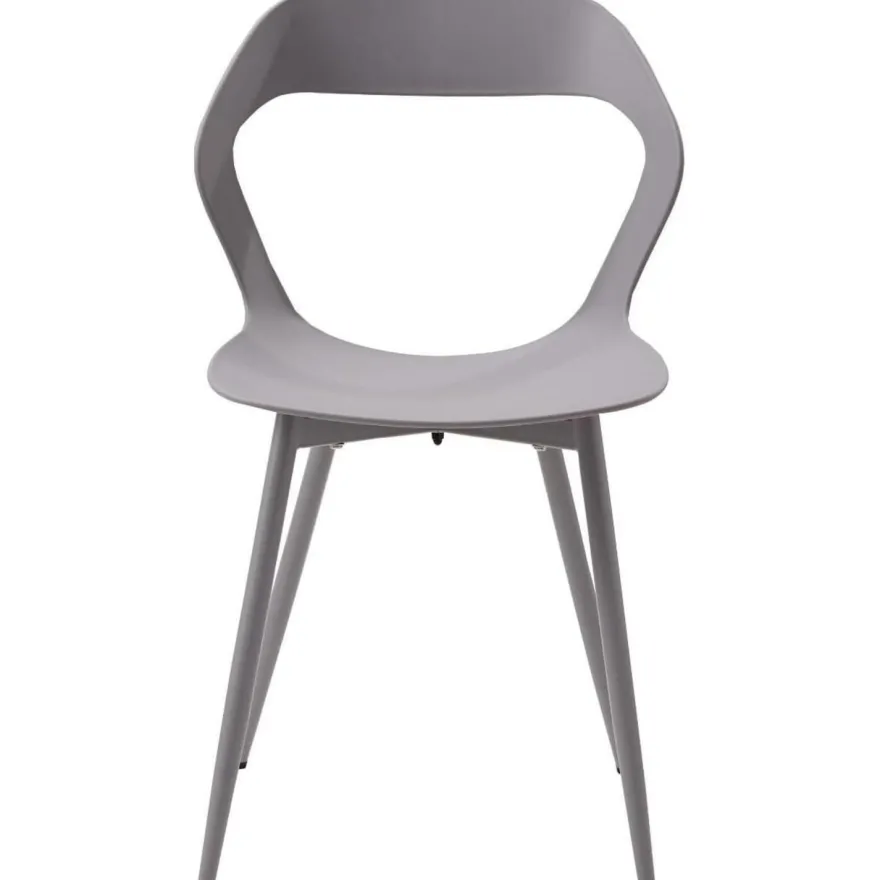 JZGORC 6er Set Esszimmerstühle Grau, skandinavisches Design mit Metallbeinen