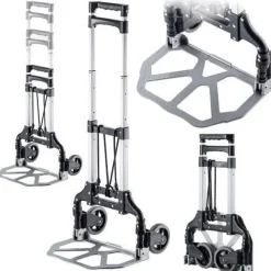 KADAX Transportwagen für Schleifmaschine, klappbar, Aluminium, flach, stabil, 70 kg