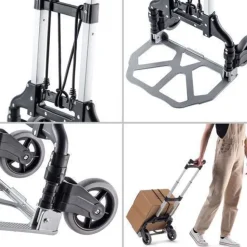 KADAX Transportwagen für Schleifmaschine, klappbar, Aluminium, flach, stabil, 70 kg