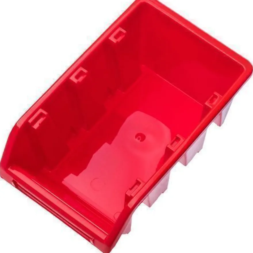 KADAX Werkstatt-Stapelkiste, aus PP Kunststoff, Rot, 10 Stück, 390 x 240 mm