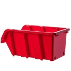 KADAX Werkstatt-Stapelkiste, aus PP Kunststoff, Rot, 10 Stück, 390 x 240 mm