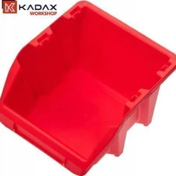 KADAX Werkstatt-Stapelkiste, Lagerboxen (Rot, 20er Set - 214x198mm)