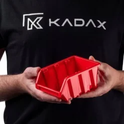 KADAX Werkstatt-Stapelkiste, aus PP Kunststoff, Schwarz, 50 Stück, 155 x 100 mm