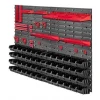 KADAX Werkstattwandregal, Wandplatten, 116 x 78 cm, Rot und Schwarz, 81 tlg