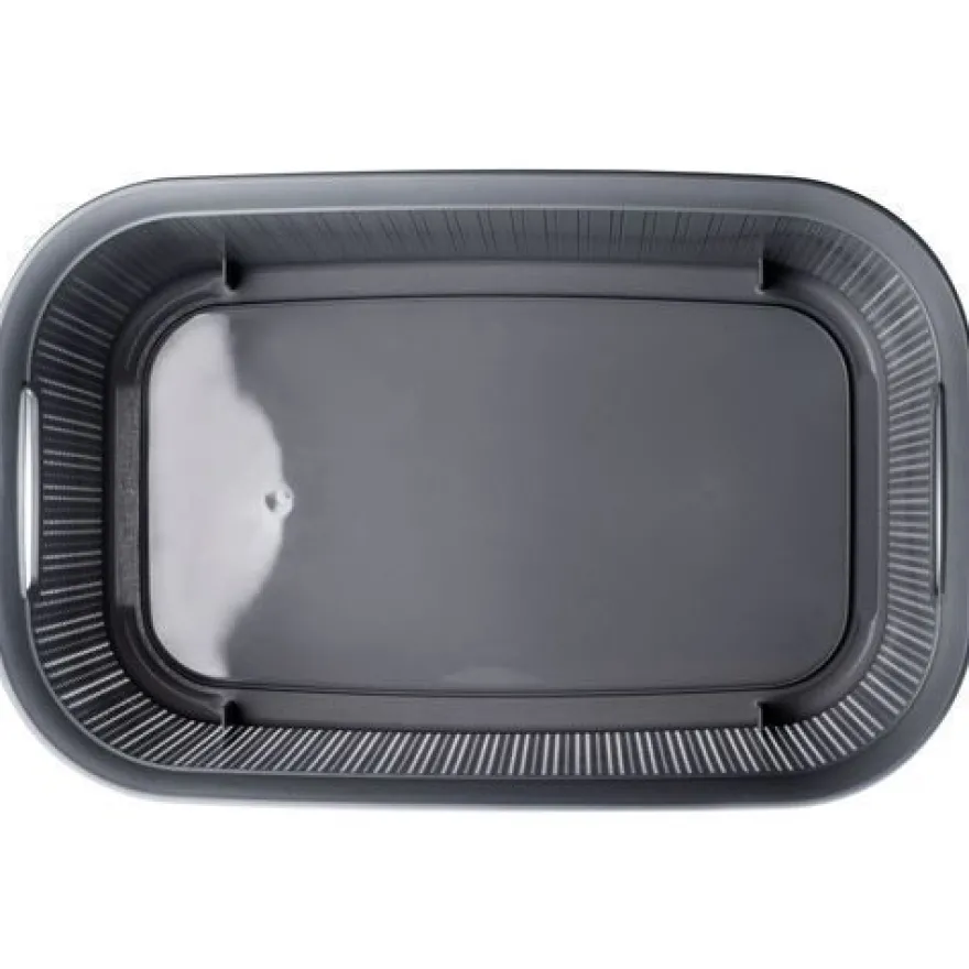 KADAX Wäschekorb, Wäschetruhe aus Kunststoff, Wäschebox 27L, Anthrazit