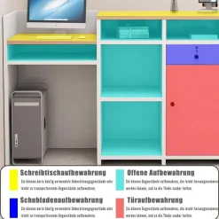 Kailodi Empfangstheke Rezeptionstheke Verkaufstresen aus Holz mit Stauraum