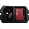 Kaltgeräte-Steckverbinder Stecker C-14 10A/250V mit Schalter, 6A/250V