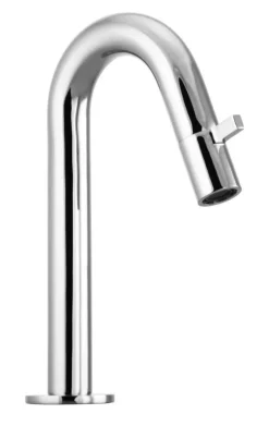 Kaltwasser Wasserhahn mit Kopfsteuerung Standventil Armatur Bad Gäste WC, Chrom