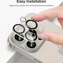 Kameraschutz für iPhone 16 Pro Max, 3er Pack, 9H Panzerglas, Anti-Kratzer