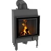 Kamineinsatz aus Stahl KRATKI NADIA 10 kW Ø 200 schwarz Verkleidung
