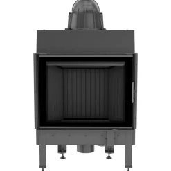 Kamineinsatz aus Stahl KRATKI NADIA 10 kW Ø 200 schwarz Verkleidung