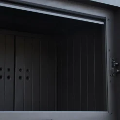 Kamineinsatz aus Stahl KRATKI MBM links 10 kW Ø 200 mit Schiebetür gebogenes Glas