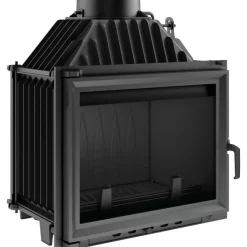 Kamineinsatz KRATKI Maja 8kW Ø200 Gusseiseneinlass Externes Schornsteinset