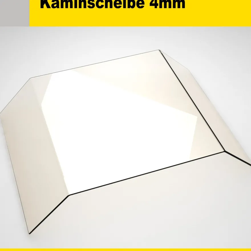Kaminglas für Justus Ofenmodelle mit doppelt gebogener Kaminscheibe