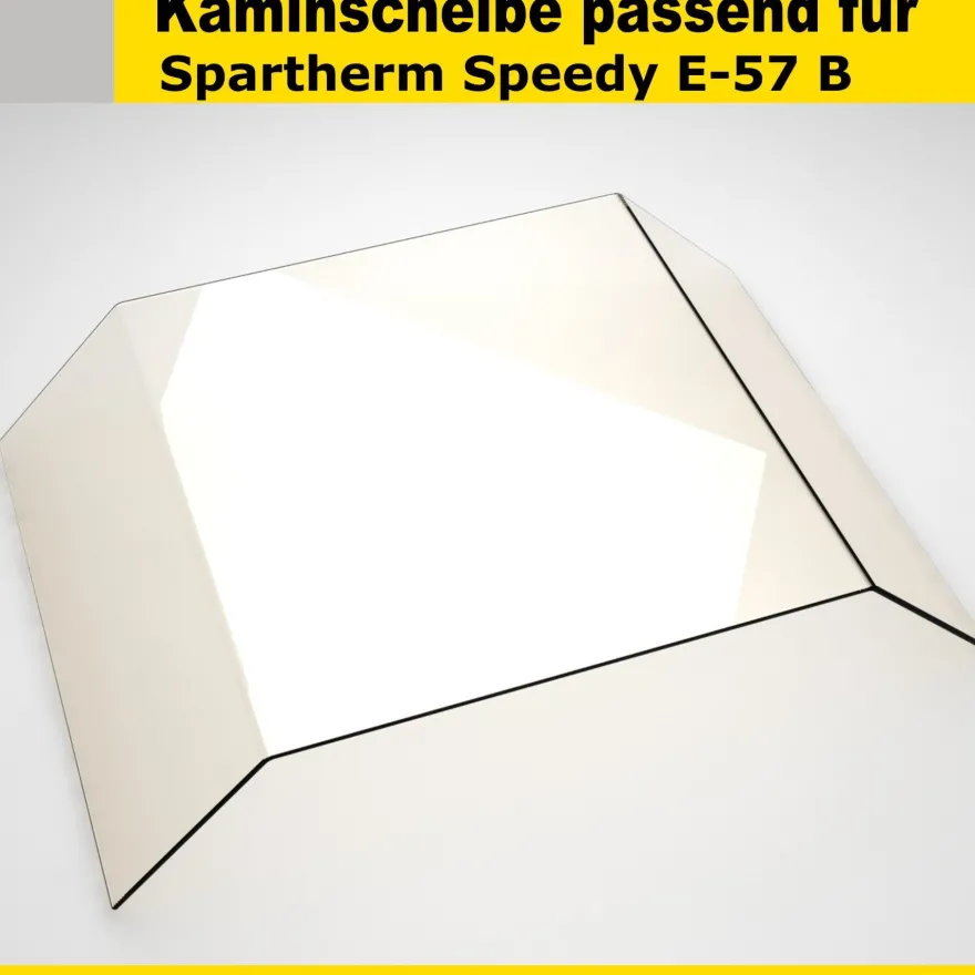 Kaminglas für Spartherm Ofen mit gebogener Kaminscheibe - ohne/mit Dichtungssatz