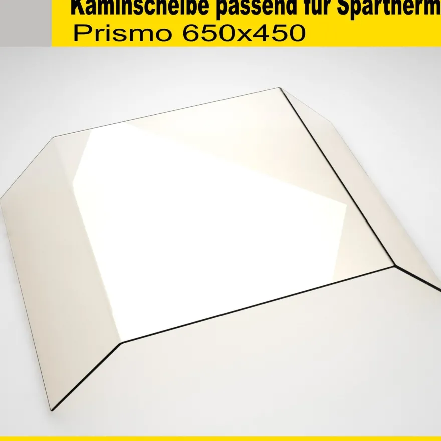 Kaminglas für Spartherm Ofen mit gebogener Kaminscheibe - ohne/mit Dichtungssatz