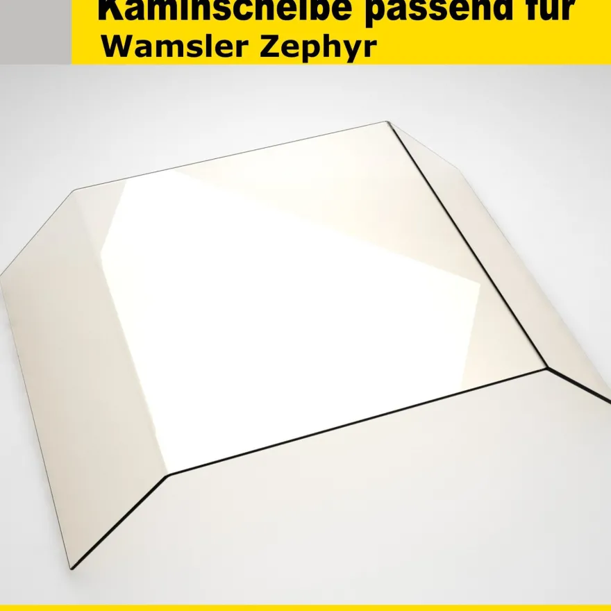 Kaminglas für Wamsler Ofenmodelle mit doppelt gebogener Kaminscheibe