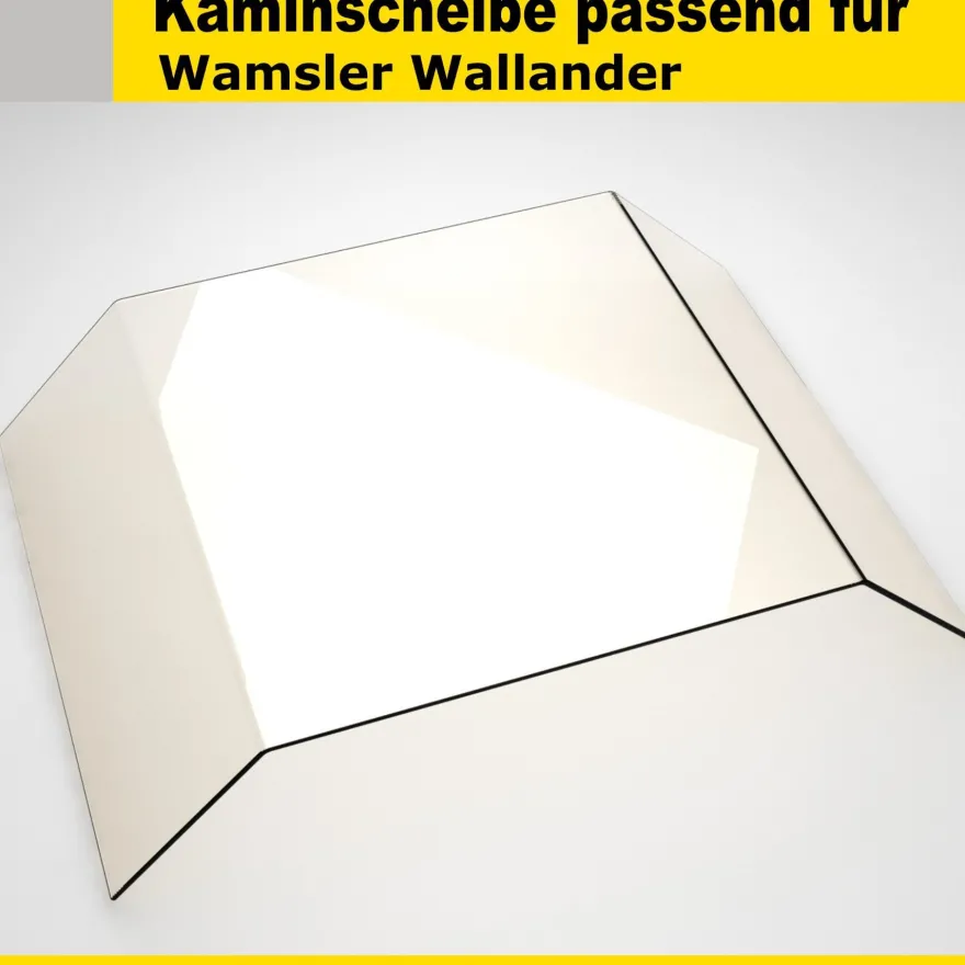 Kaminglas für Wamsler Ofenmodelle mit doppelt gebogener Kaminscheibe
