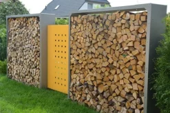 Kaminholzregal Brennholzregal Kaminholzunterstand 1,9 x 1,7 m - Lackiert