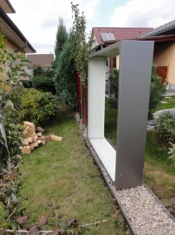 Kaminholzregal Brennholzregal Kaminholzunterstand 1,9 x 1,7 m - Lackiert