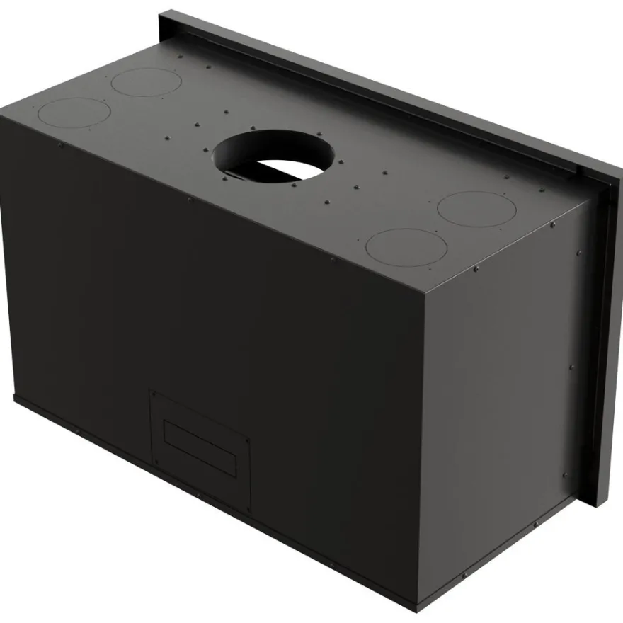 Kamin-Kassette KRATKI ARKE 95 14 kW Ø 200 schwarz Verkleidung