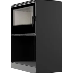 Kaminofen aus Stahl KRATKI KARI 95 Ø 180 14 kW Platz für Holz mit Türfeder
