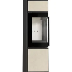 Kaminofen aus Stahl KRATKI TORA/S 8 kW Ø 150 Quarzsinter FOKOS SALE mit Türfeder