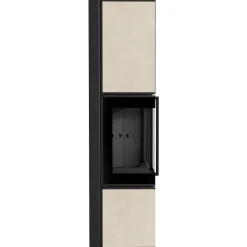 Kaminofen aus Stahl KRATKI TORA/L 8 kW Ø 150 Quarzsinter FOKOS SALE schwarz Verkleid