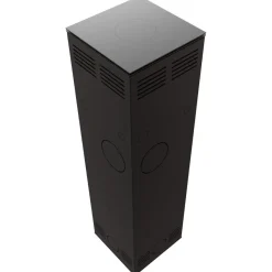 Kaminofen aus Stahl KRATKI TORA/L 8 kW Ø 150 Quarzsinter FOKOS SALE schwarz Verkleid