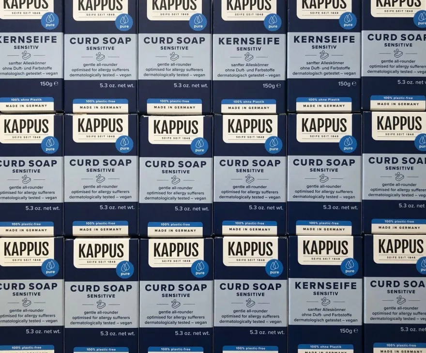 Kappus Kernseife sensitiv vegan 18x150g Packung (Gr. Standardgröße)