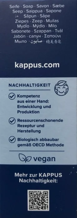 Kappus Kernseife sensitiv vegan 18x150g Packung (Gr. Standardgröße)