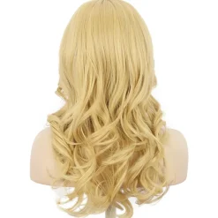 Karlery Damenperücke 70er Jahre Stil lang blond gewellt Disco Vintage Kostüm