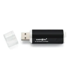 Kartenlesegerät USB Kartenleser schwarz blau oder rot | bis 64 GB