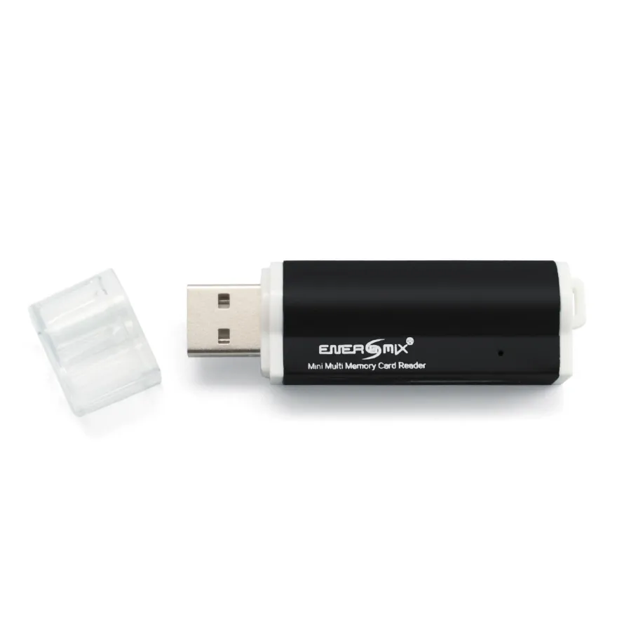 Kartenlesegerät USB Kartenleser schwarz blau oder rot | bis 64 GB