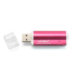 Kartenlesegerät USB Kartenleser schwarz blau oder rot | bis 64 GB