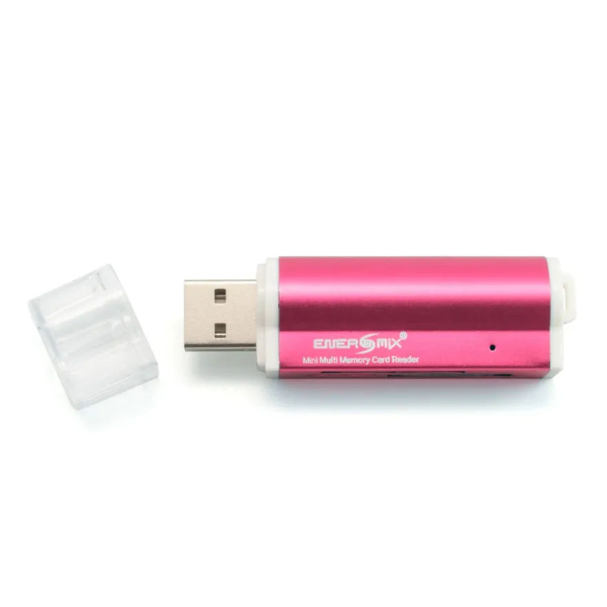 Kartenlesegerät USB Kartenleser schwarz blau oder rot | bis 64 GB