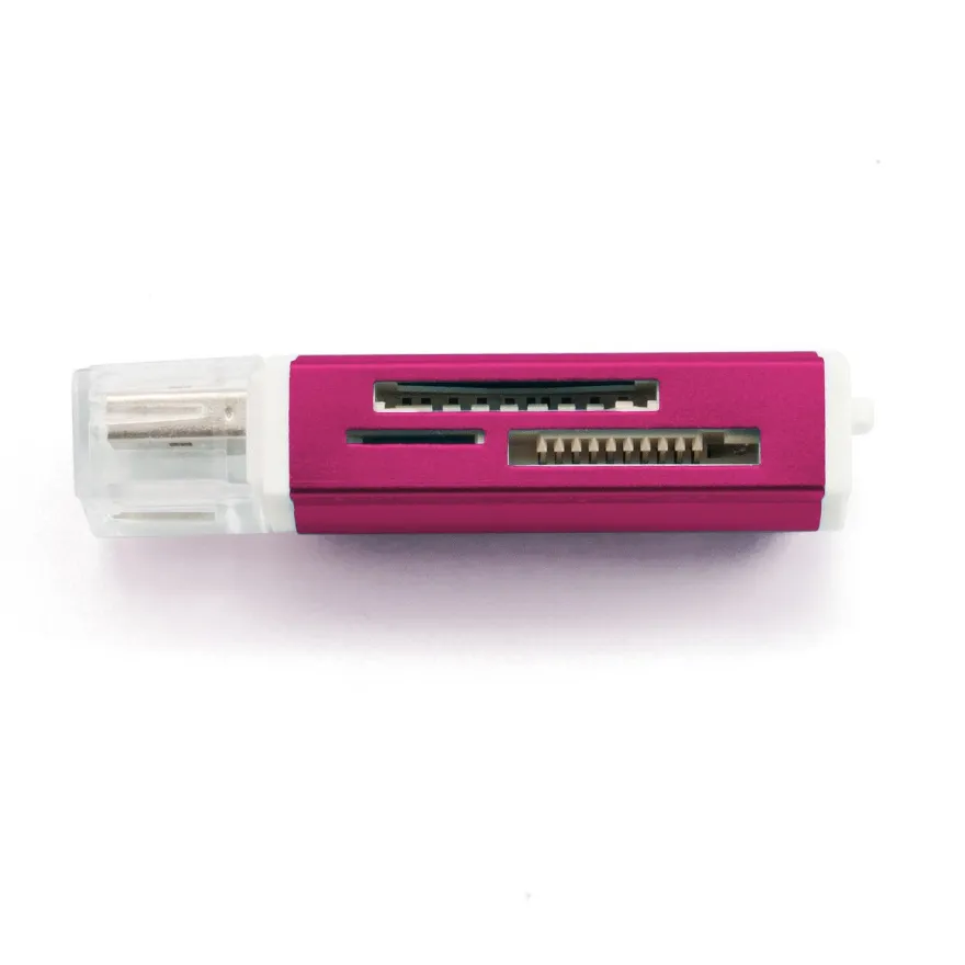 Kartenlesegerät USB Kartenleser schwarz blau oder rot | bis 64 GB