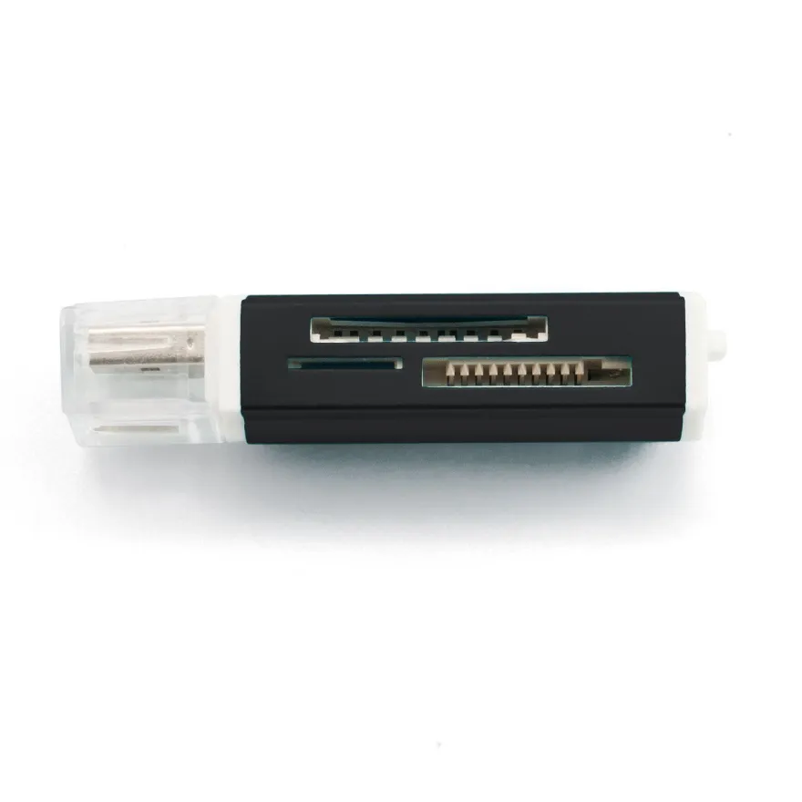 Kartenlesegerät USB Kartenleser schwarz blau oder rot | bis 64 GB