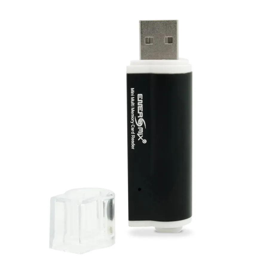 Kartenlesegerät USB Kartenleser schwarz blau oder rot | bis 64 GB