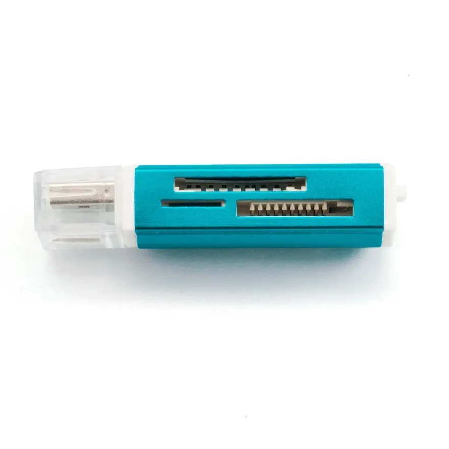Kartenlesegerät USB Kartenleser schwarz blau oder rot | bis 64 GB