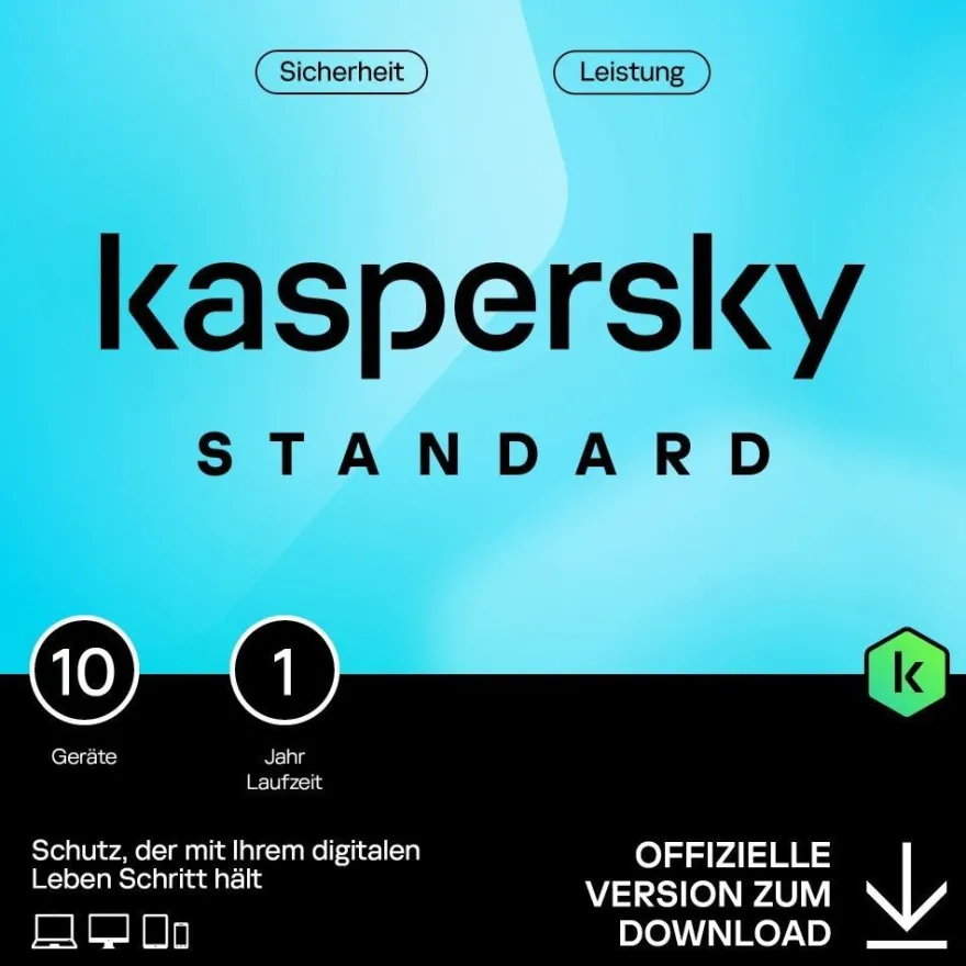 Kaspersky Standard 2026 / 10-Geräte / 1-Jahr / KEY (ESD)
