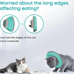 Katzen Halskrause Weicher Schutzkragen Nach OP, Größe M, Grün